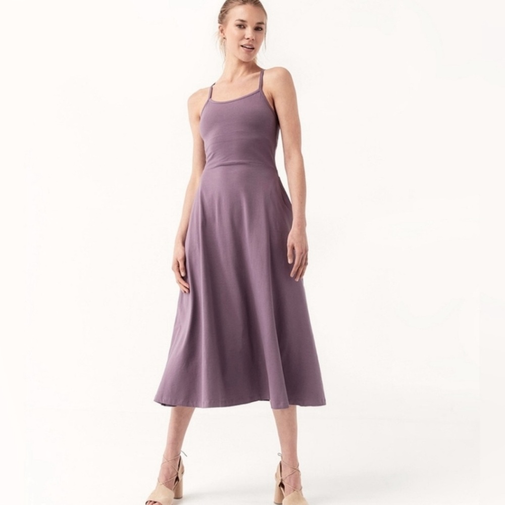 Pact fit and flare midi dress in lilac XL